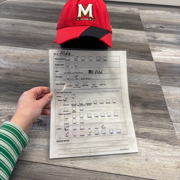 Under Armour Maryland Terrapins OSFA Red Black Mens One Size Strapback Cap Hat - Picture 8 of 9